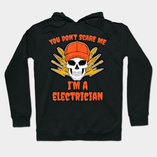 Skull Crossbones Electrician Costume Easy Halloween Hoodie